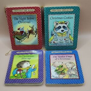 Vintage 1990 Set of 4 Christmas Tree Books